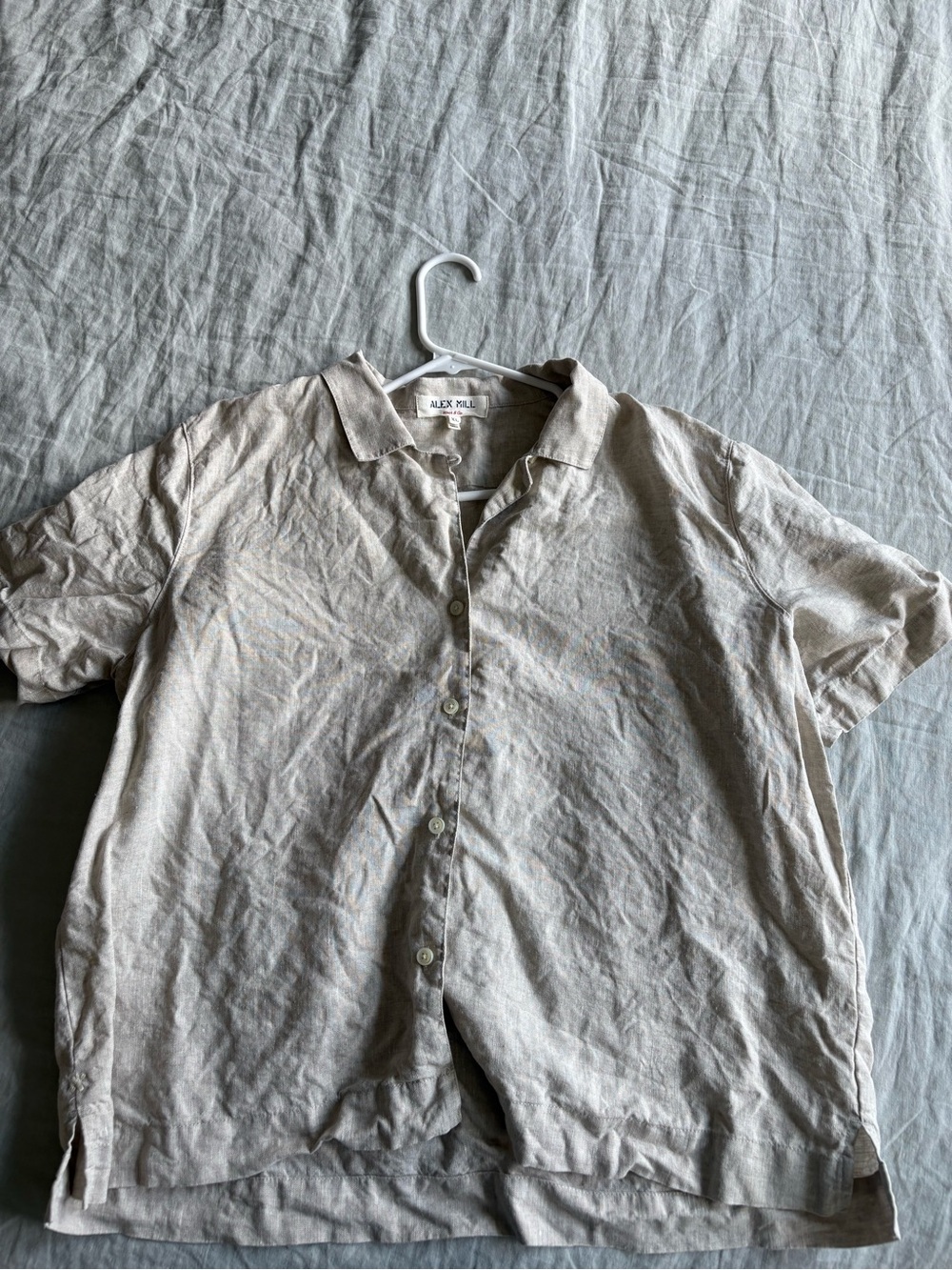 Alex Mill Beige Linen Button-Front Shirt